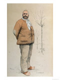Portrait d'Emile Zola reproduction procédé giclée par De La Barre