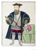 Portrait of Vasco de Gama Giclee Print by Pedro Barretto De Resende