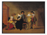 Backgammon Players Giclee Print by Christoffel Jacobsz Van Der Lamen