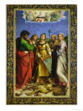 St. Cecilia Surrounded by St. Paul, St. John the Evangelist, St. Augustine and Mary Magdalene Giclee Print by Raphael 