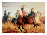 Terry's Texas Rangers, c.1845 Giclee Print by Carl Von Iwonski
