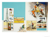 Oil Industry Giclee Print by Clifford Meadway