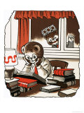Teddy Doing His Homework Giclee Print by Francis Phillipps Teddy Doing His Homework Giclee Print by Francis Phillipps