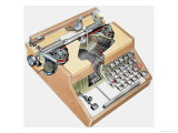 Typewriter Giclee Print by Len Huxter