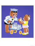 Ours en peluche reproduction procédé giclée par Francis Phillipps