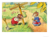 Katie Country Mouse Giclee Print by Harold Tamblyn-watts