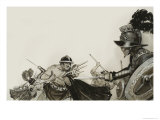 Gladiator Fights Giclee Print by Angus Mcbride