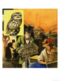 Trader Brings the Little Owl Giclee Print by Bob Hersey