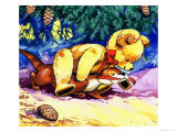 Fliptail the Otter Giclee Print by Bert Felstead