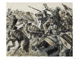 French Versus Flemish in 1302 Giclee Print by C.l. Doughty