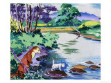 Fliptail the Otter Reproduction procédé giclée par Bert Felstead