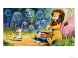 Leo the Friendly Lion Giclee-vedos tekijänä Virginio Livraghi Leo the Friendly Lion Giclee-vedos tekijänä Virginio Livraghi