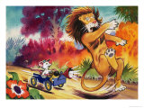 Leo the Friendly Lion Giclee-vedos tekijänä Virginio Livraghi Leo the Friendly Lion Giclee-vedos tekijänä Virginio Livraghi