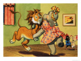 Leo the Friendly Lion Giclee Print by Virginio Livraghi