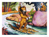 Leo the Friendly Lion Giclee Print by Virginio Livraghi