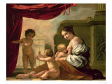 Allegory of Charity Giclee-trykk av Jacques Blanchard