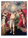 The Baptism of Christ Giclée-tryk af Juan Fernandez De Navarrete The Baptism of Christ Giclée-tryk af Juan Fernandez De Navarrete