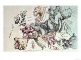 Comic Map of Europe by Frederick Rose, c.1870 Giclee Print