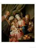 Holy Family with St. Anne Giclee Print by Pieter Or Peeter Van Veen