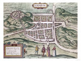 Map of Edinburgh, 16th Century Giclee Print