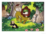 Leo the Friendly Lion Giclée-tryk af Virginio Livraghi Leo the Friendly Lion Giclée-tryk af Virginio Livraghi