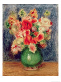 Still Life with Flowers in a Green Vase Giclee Print by Pierre-Auguste Renoir