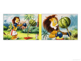 Leo the Friendly Lion Giclée-Druck von Virginio Livraghi