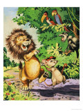 Leo, el león amistoso Lámina giclée por Virginio Livraghi
