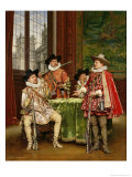The Musketeer's Tale. 1897 Giclee Print by Adolphe Alexandre Lesrel