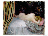 Femme endormie reproduction procédé giclée par Henri Lebasque