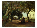 Italian Cloisters Reproduction procédé giclée par Andreas Achenbach