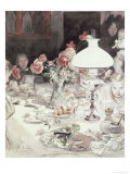 Around the Lamp at Evening, 1900 ジクレープリント - カール・ラーソン