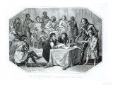 The Earl of Pembroke Presenting Henry III Giclee-trykk av Benezach