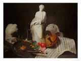 The Attributes of the Arts reproduction procédé giclée par Pierre Subleyras