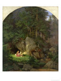 Genoveva in the Wood Clearing, 1839-41 Giclee Print by Ludwig Adrian Richter
