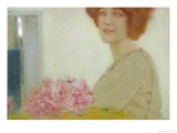 Roses, 1912 reproduction procédé giclée par Fernand Khnopff