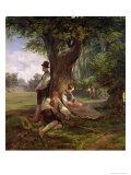 Peasants Having a Siesta, 1841 Giclee Print by Hermann Kauffmann