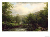 Fishing on the Dee, 1861 Lámina giclée por Thomas Baker Fishing on the Dee, 1861 Lámina giclée por Thomas Baker