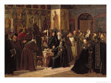 The Solovetsy Monastery's Revolt Against the New Books in 1666, 1885 Giclee Print by Sergei Dmitrievich Miloradovich
