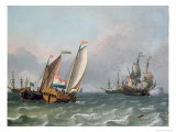 Dutch Shipping in a Choppy Sea Giclee Print by Ludolf Backhuysen