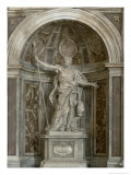 Statue of St. Longinus, at the Base of the Four Pillars Supporting the Dome, 1631-38 Giclee Print by Giovanni Lorenzo Bernini
