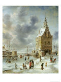 The City Gate of Hoorn Giclee-trykk av Jan Abrahamsz. Beerstraten