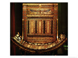 Ceremonial Chair of Tutankhamun, Detail of the Curved Seat and Back, New Kingdom, c.1325 BC Reproduction procédé giclée par Egyptian 18th Dynasty 