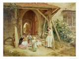 Playing at Schools, 1857 Giclee Print by Charles James Lewis
