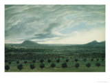 View from Mirabella, c.1782 reproduction procédé giclée par John Robert Cozens