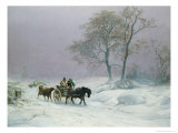 The Wintry Road to Market Giclee Print by Thomas Sidney Cooper