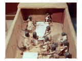 Funerary Model, Textile Workshop, Tomb of Meketre, Valley of the Nobles, Middle Kingdom, c.2000 BC Giclee Print by Egyptian 11th Dynasty 
