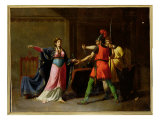 Fredegunde Arming the Assassins of Sigebert Giclee Print by Emmanuel Wallet