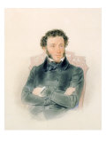 Portrait of Alexander Pushkin Giclee Print by Piotr Ivanovich Sokolov