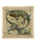 Lizards, Design For a Tile Giclee Print by William de Morgan